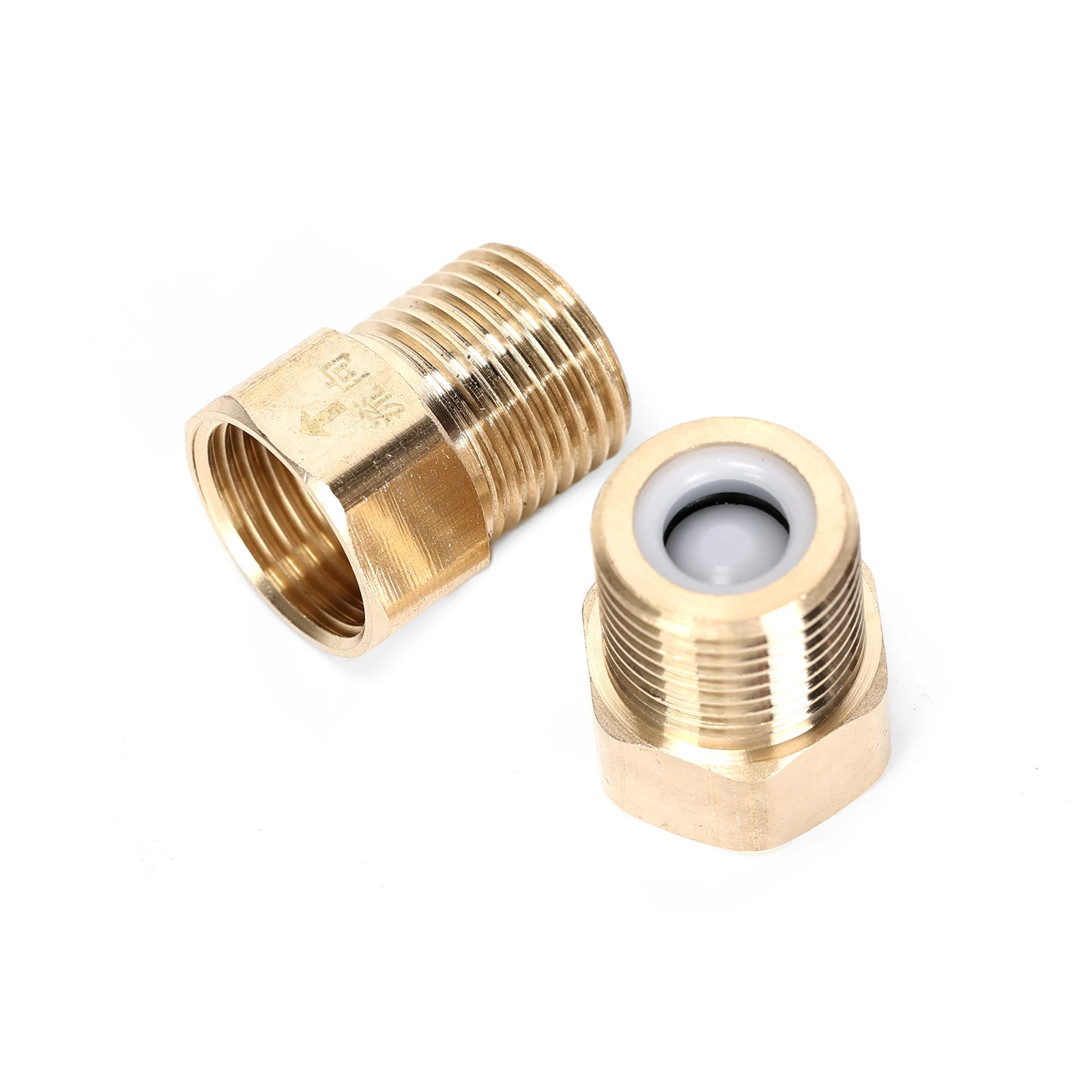 4pcs Brass Check Valve G Thread (1/2 to 1/2) with Washer for Water Heaters Tanks Towers Toilets Intake System Backflow Preventer