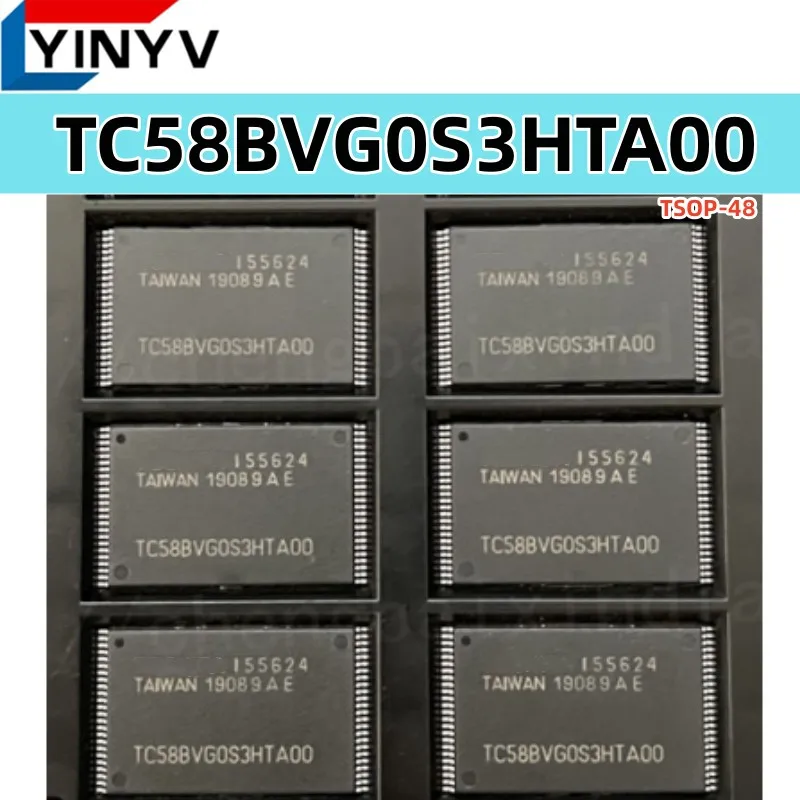 5Pcs TC58BVG0S3HTA00 TSOP-48 TC58BVG0S3HTAOO TC58BVG0S3HTA CMOS NAND E2PROM Flash chip 128M Parallel Original New 100% quality