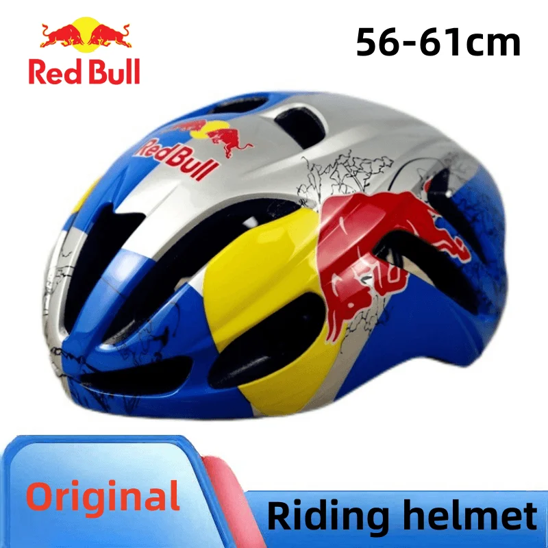 Red Bull Bicycle Helmet, Bicycle Scooter Skating Sports Protective Equipment Breathable Bicycle Red Bull Helmet