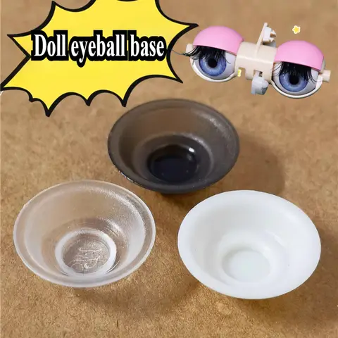 인형 아이 칩 거치대, 흰색, 투명, 검은색, 고온 저항 아이 피스 베이스, 안구 만들기 액세서리, 10 쌍, 20/50 쌍