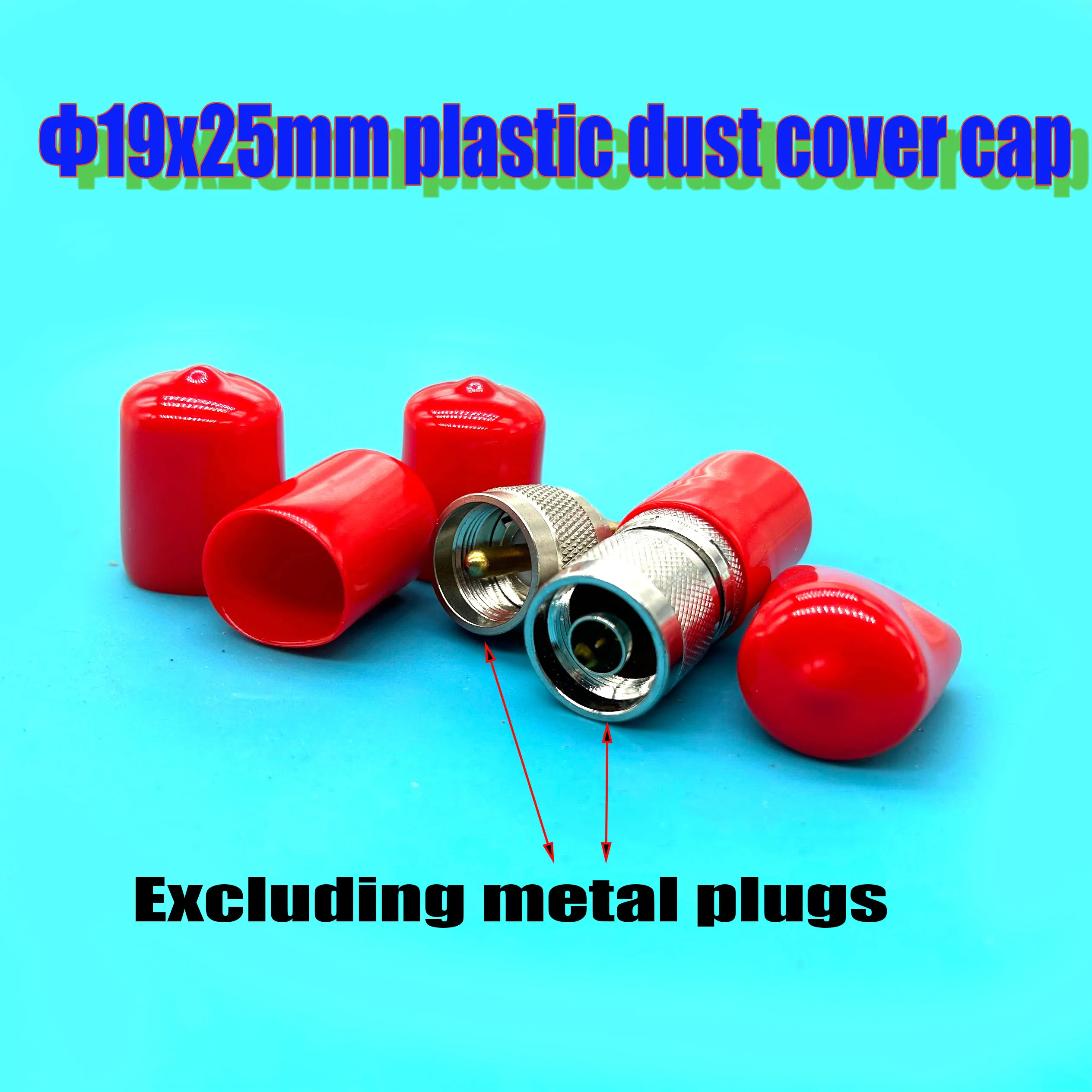 25Pcs/500PCS lot Diameter 19mm*25mm  N/UHF Male Rubber Covers Dust Cap Rf Radio Antenna Plastic Covers Dust Cap Connector