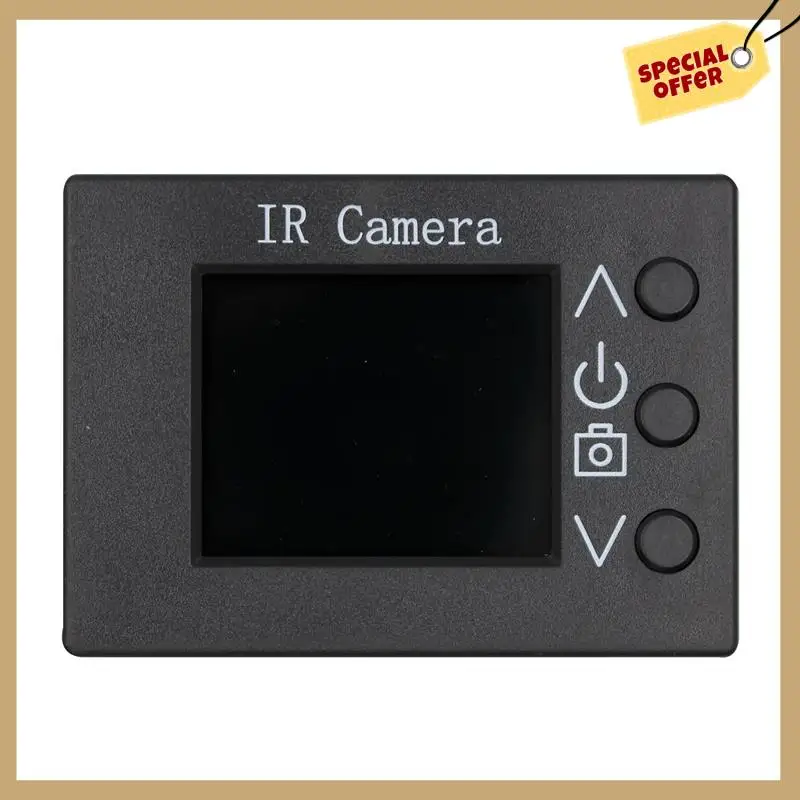 MLX90640 مستشعر درجة الحرارة بالأشعة تحت الحمراء تصوير حراري بسيط 1.8 بوصة شاشة LCD كاميرا تصوير بالأشعة تحت الحمراء محمولة باليد باللون الأسود