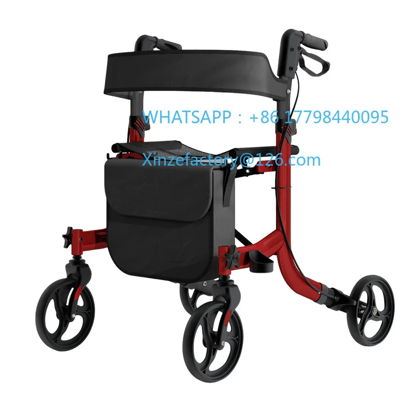 

four-wheeled aluminum alloy folding shopping shopping shopping multi-functional walking hand push driving can be pushed and sat