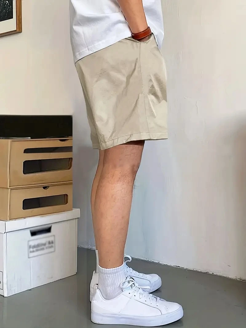 US Oversized Summer Solid Shorts Men Big Size Elastic Waist Men Shorts Outwear Black Casual Beach Gym Chubby Shorts Men 50 52