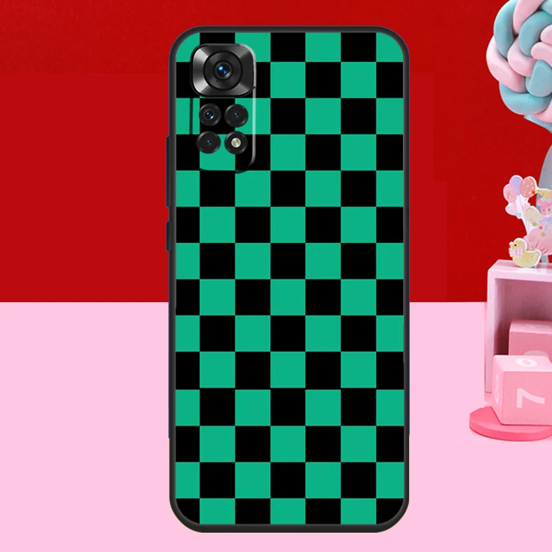 Checkerboard Checkered Board Case For Xiaomi Redmi Note 12 Turbo 8 9 10 11 Pro 8T 9S 10S 11S 12S Redmi 12C 10C 9C Cover