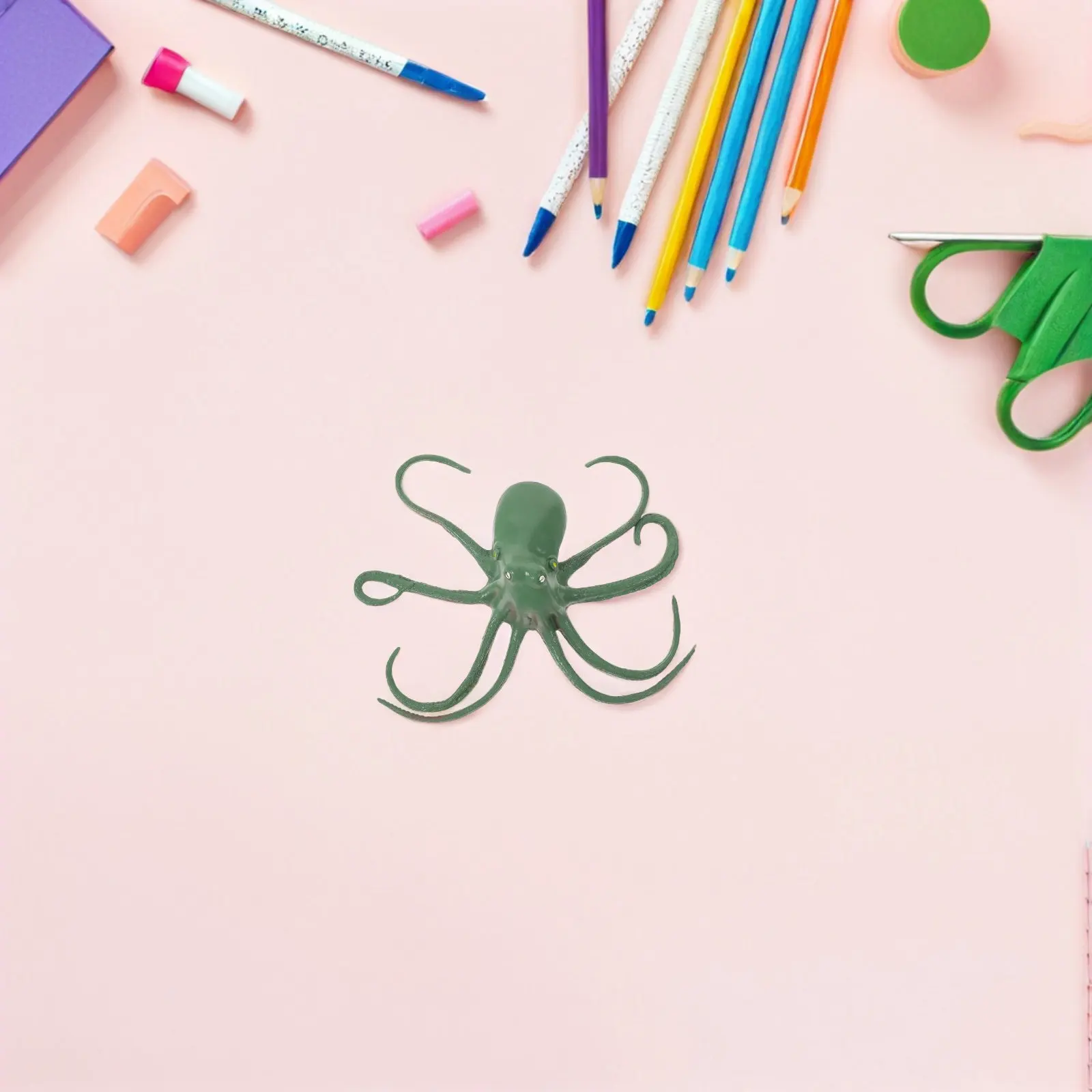 Squeaky Realistic Octopus Ornament Ultra-Soft Sensory Sea Creature for Ocean Learning Classroom Decor Deep Sea Exploration Kids