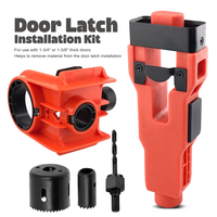 Ball Lock Hole Opener+Door Latch Mortise Tool Door Lock Installation Kit Fit 1-3/4\