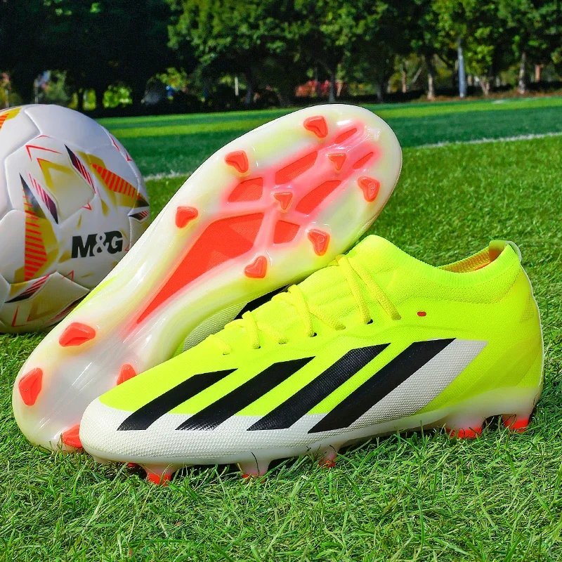 Premium Men Football Shoes FG AG Soccer Cleats High‑Performance Lightweight Non‑Slip Match Boots for Male Athletes