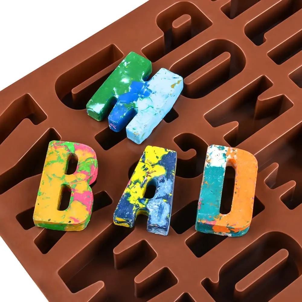 26 Cavities Letter Silicone Mold For Baking Cake Large Alphabet Chocolate Baking Mold Resin Mold Cake Pan Handmade Soap Mold