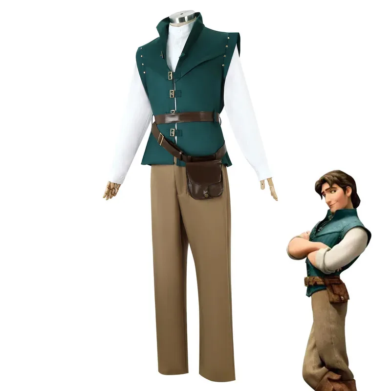 

qa156Flynn Rider Carnival Halloween Party Fancy Dress Cosplay Tangled Rapunzel Princess Costume