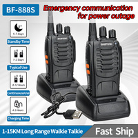 2/4/6PCS Baofeng BF-888S UHF Two-Way Walkie Talkie 400-470MHz 16CH USB/EU/US for Family communication power outage emergency