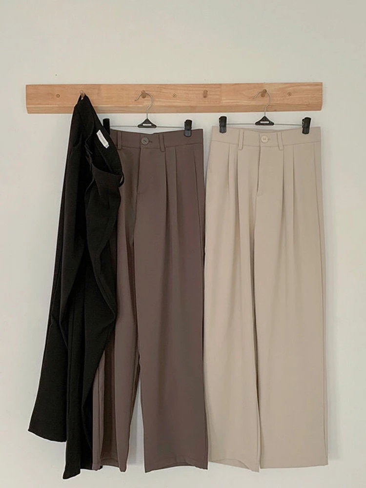 JMPRS-pantalones de traje de cintura alta para mujer, Pantalones rectos de oficina para mujer, pantalones de moda coreana, pantalones casuales