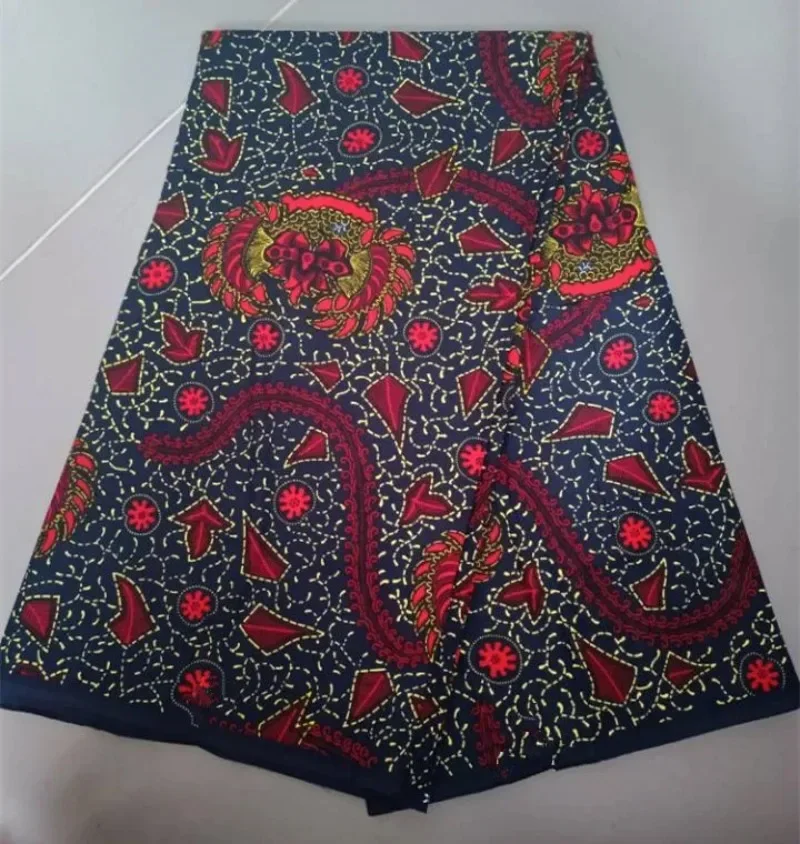 100% Cotton Veritable Wax Ankara Print Fabric Textile For Dress Real African Dutch Dye Block For Fabrics 6 Yards Sewing