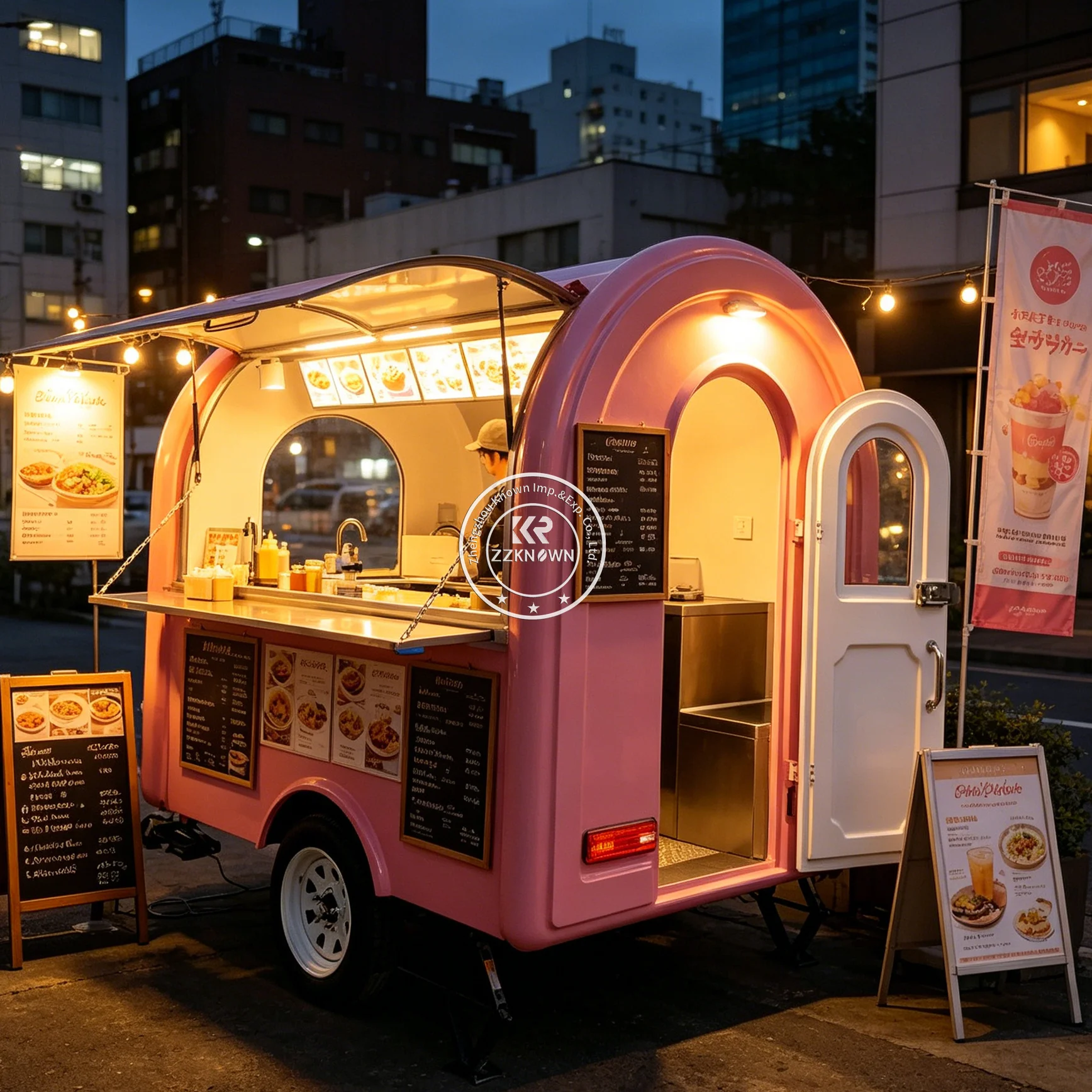 

Custom Concession Food Truck Pizza Hamburger Hot Dog Coffee Cart Mobile Fast Food Trailer Cart With Full Kitchen