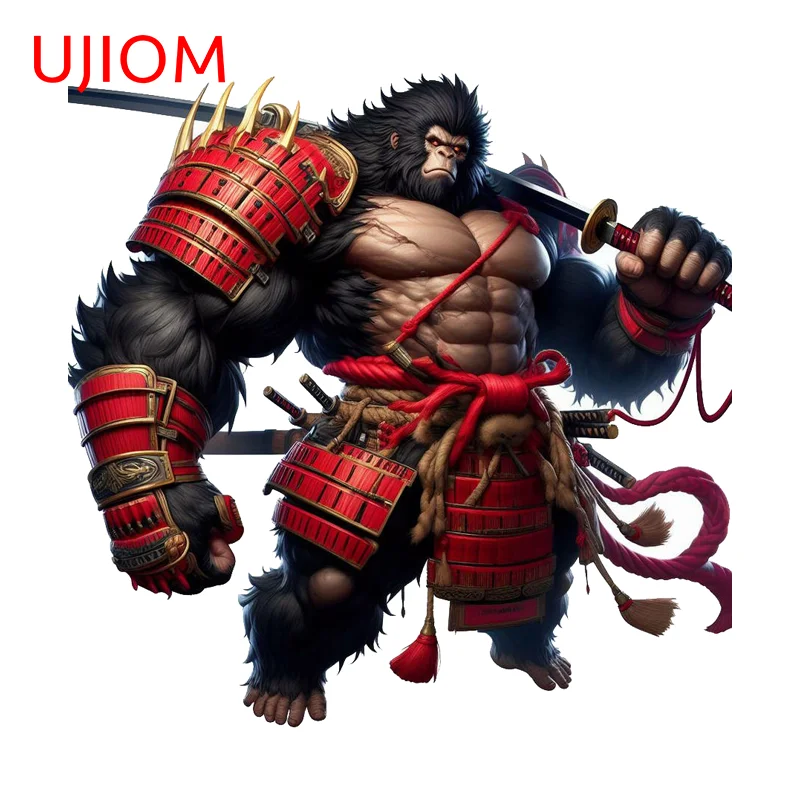UJIOM Samurai Chimpanzees Anime Peripheral Wall Sticker Trendy High Quality Sunscreen Decal Suitable For Kitchen Cupboard Decor
