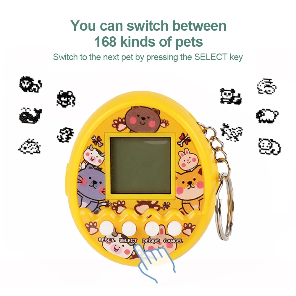 Creative Electronic Pet Game Tamagotchi Toy 168 Pets In 1 Virtual Pet Electronic Toys Mini Handheld Game Children Gifts