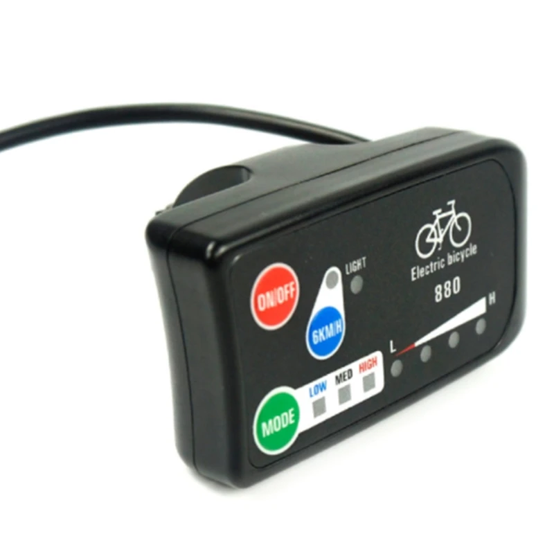 Display de bicicleta elétrica 24v 36v 48v ebike painel controle inteligente display lcd led880 controlador à prova dledágua para kt