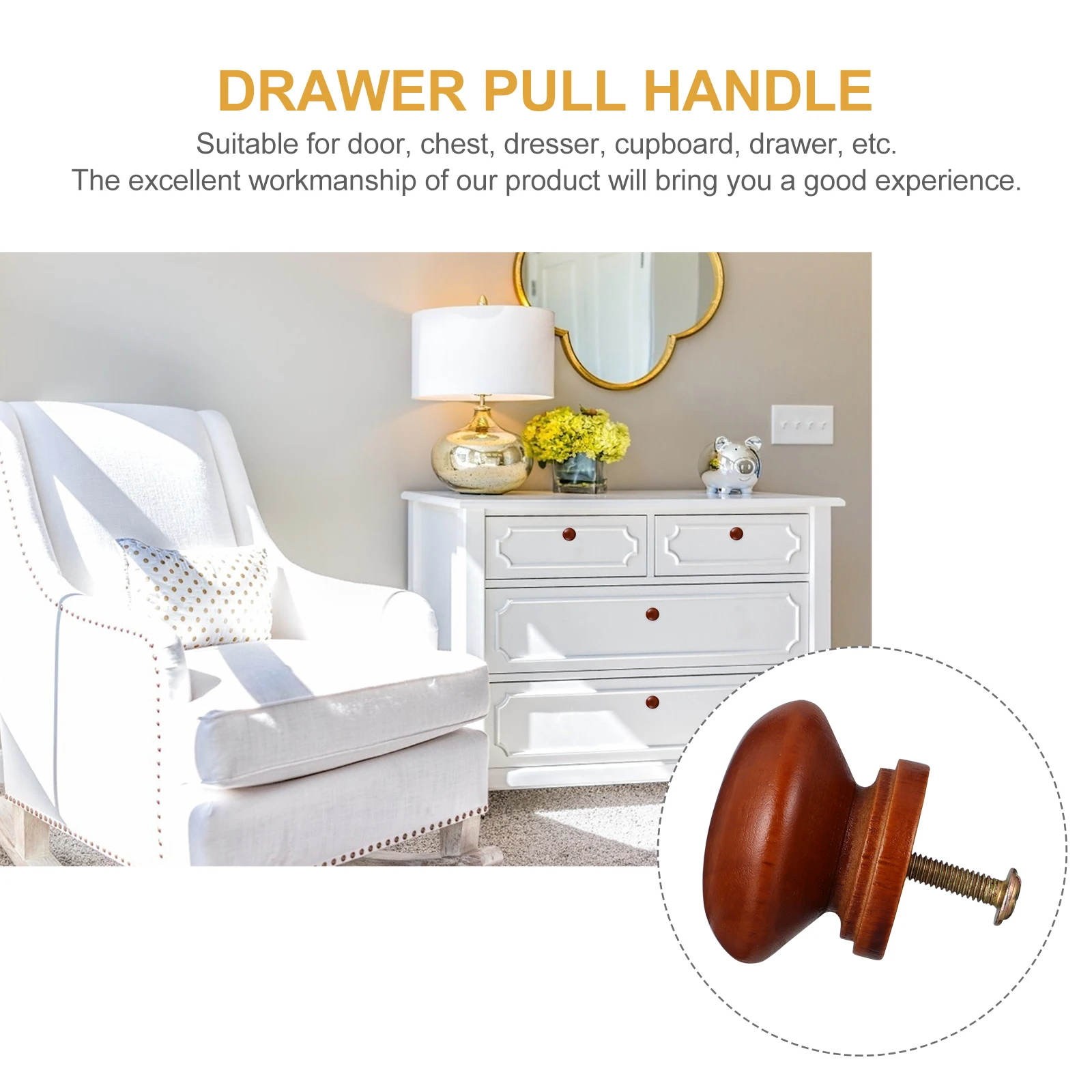 

12 Pcs Log Handle Furniture Pulls for Dresser Handles Cabinets Drawers Knobs Diy Hardware