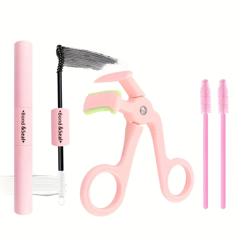 [Beginner Friendly Lash Kit] Bond & Seal Lash Glue, Lash Remover, Eyelash Curler, Precision Tweezers & Lash Brush