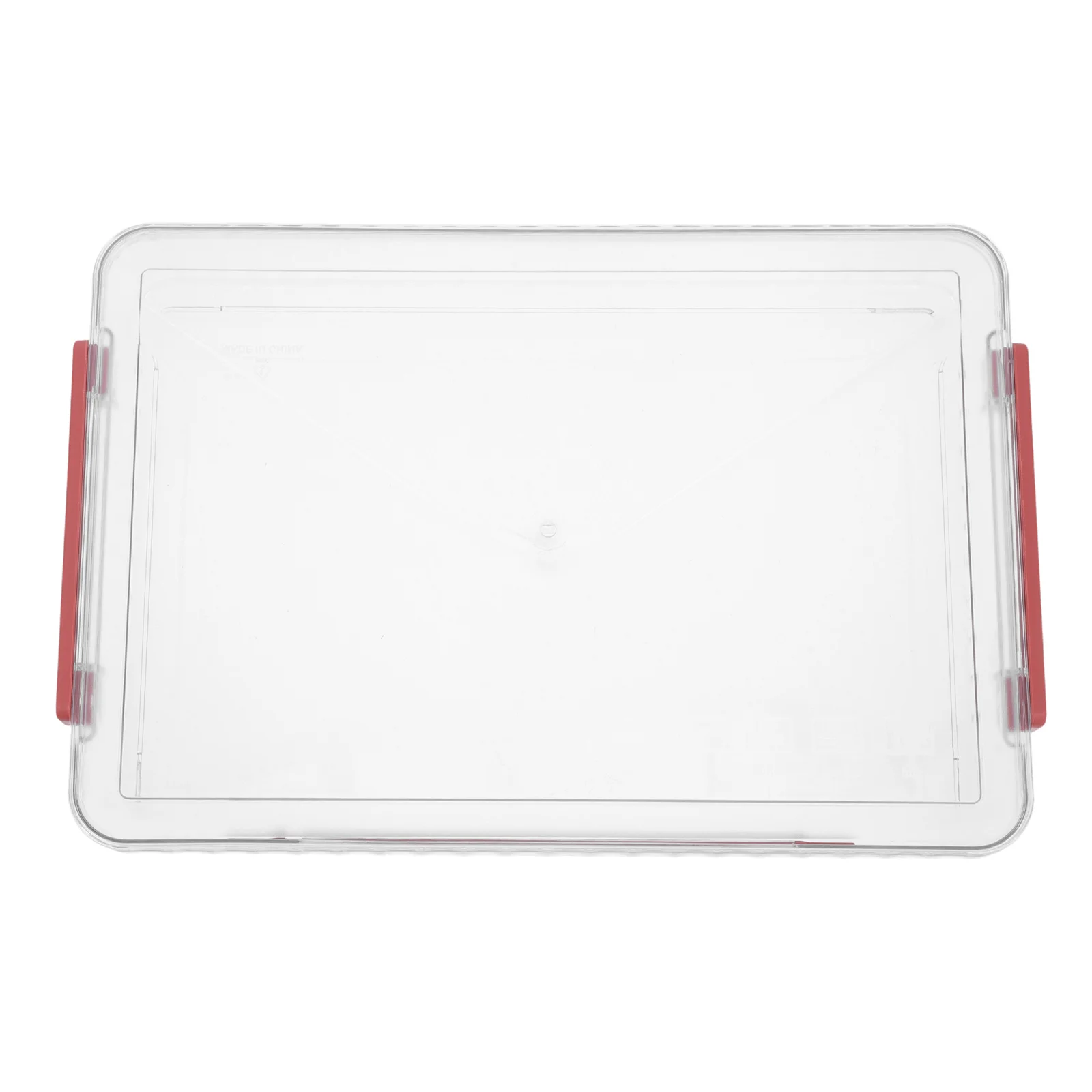 ID Storage Box Plastic Carrying Case with Handle Paper Organizer Desktop File Book Container Document Boxes Lid The Pet