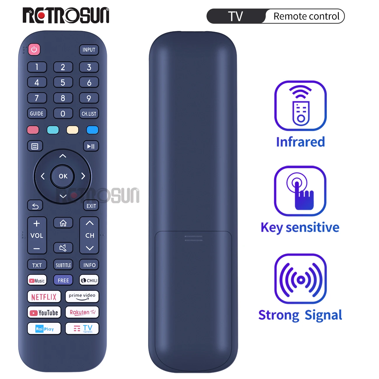 

For Hisense 50S5 58S5 70S5 65A7500F EN2H30H EN2X30H EN2Q30H ERF6C62H EN2G30H EN2A30 EN2J30H 4K UHD LED Smart TV Remote Control