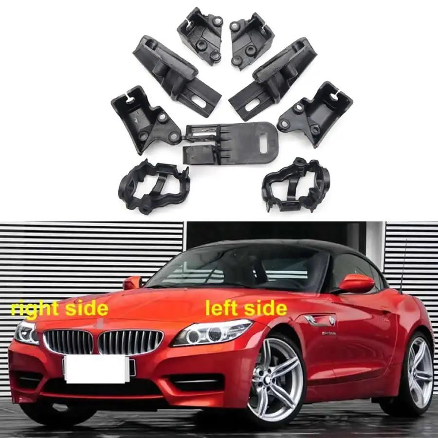 

Для BMW Z4 E89 2009-2016 комплект для ремонта фар автомобиля, ремонтные когти, пластиковые фиксированные углы, черная подставка для светильника 63117348936