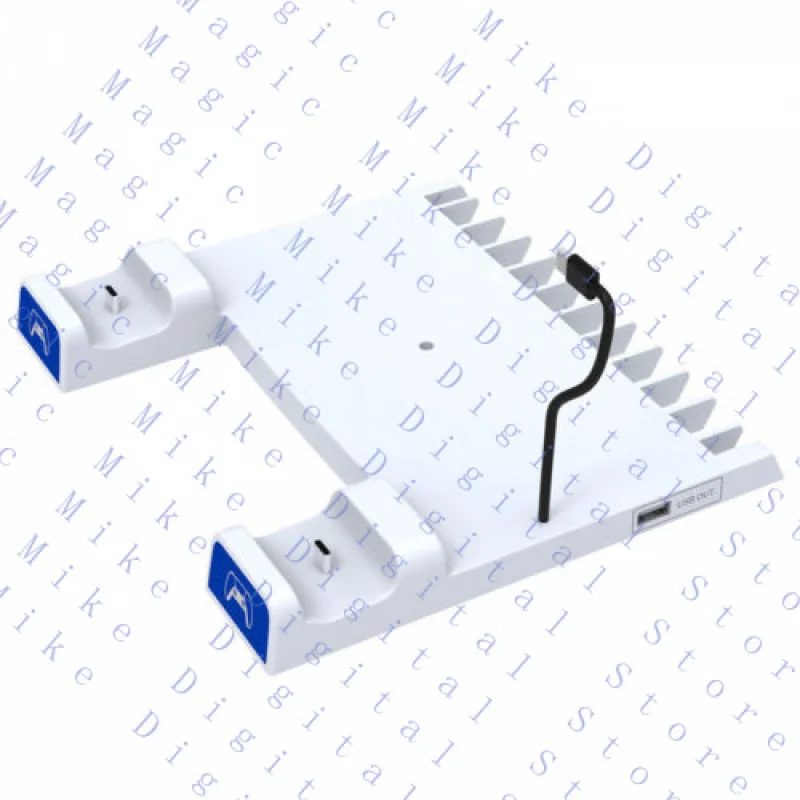 

UU For PS5 slim host multifunctional heat base charging and disc storage rack