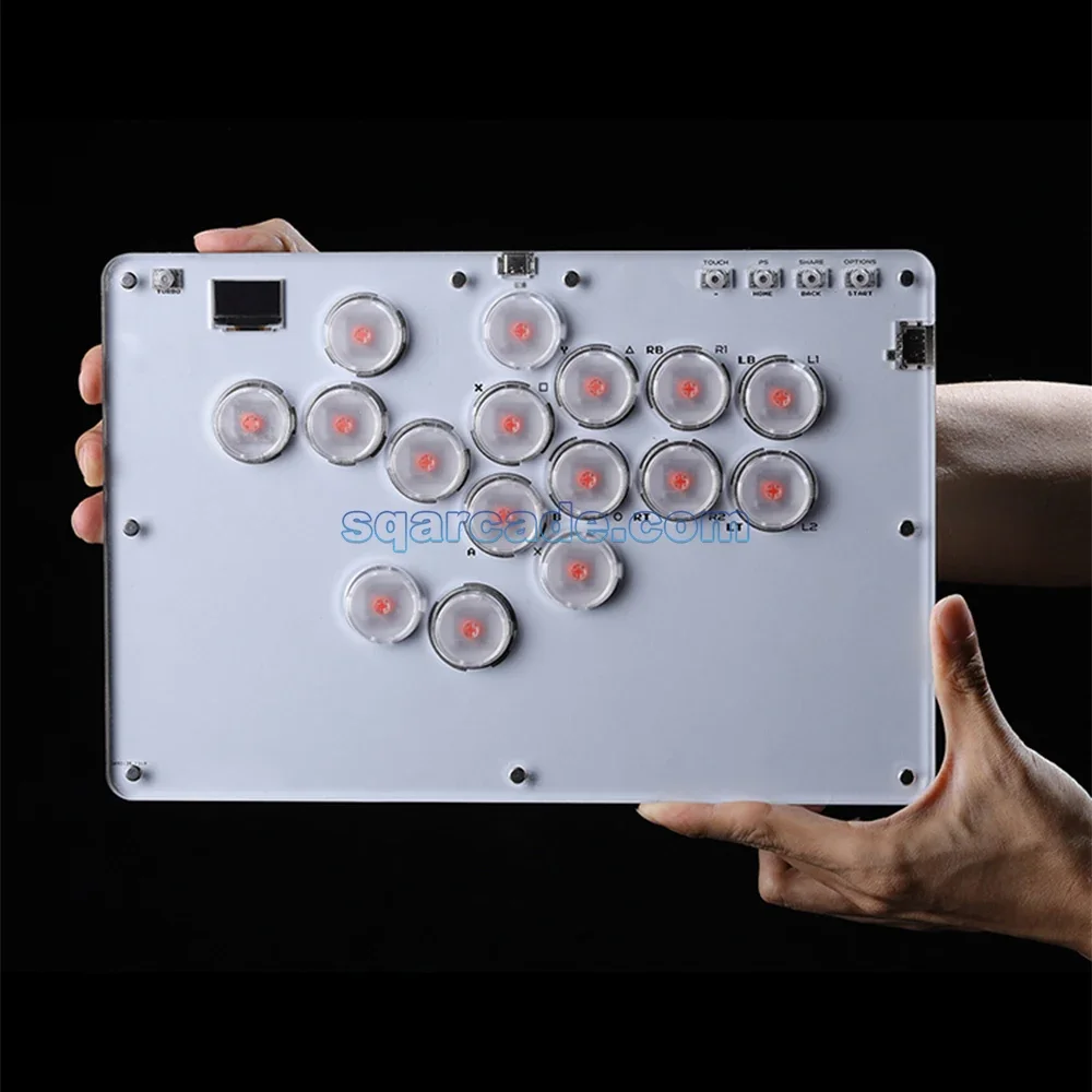 2025 FunFortress Mini All-Buttons Console Xinput/Dinput Hot-swap Encoder Controller for PC/NS/PS4 Game Joystick Game Controller
