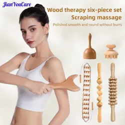 JianYouCare Wooden Lymphatic Drainage Massager Body Contouring back shoulder head scraping relax fatigue relieve boost immunity
