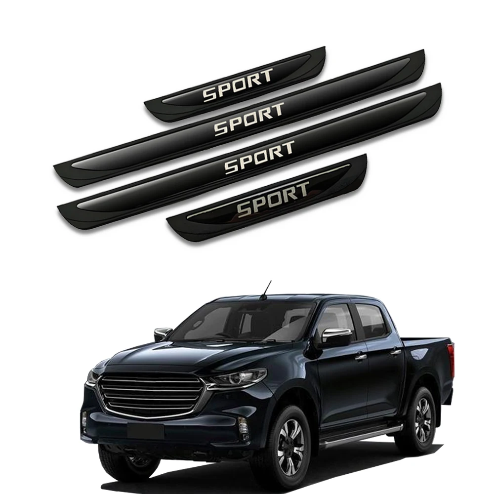 

For Mazda BT-50 BT50 Car Door Sill Protector Scuff Plate Accessories Pedal Threshold Trim Styling Exterior Stickers 2024