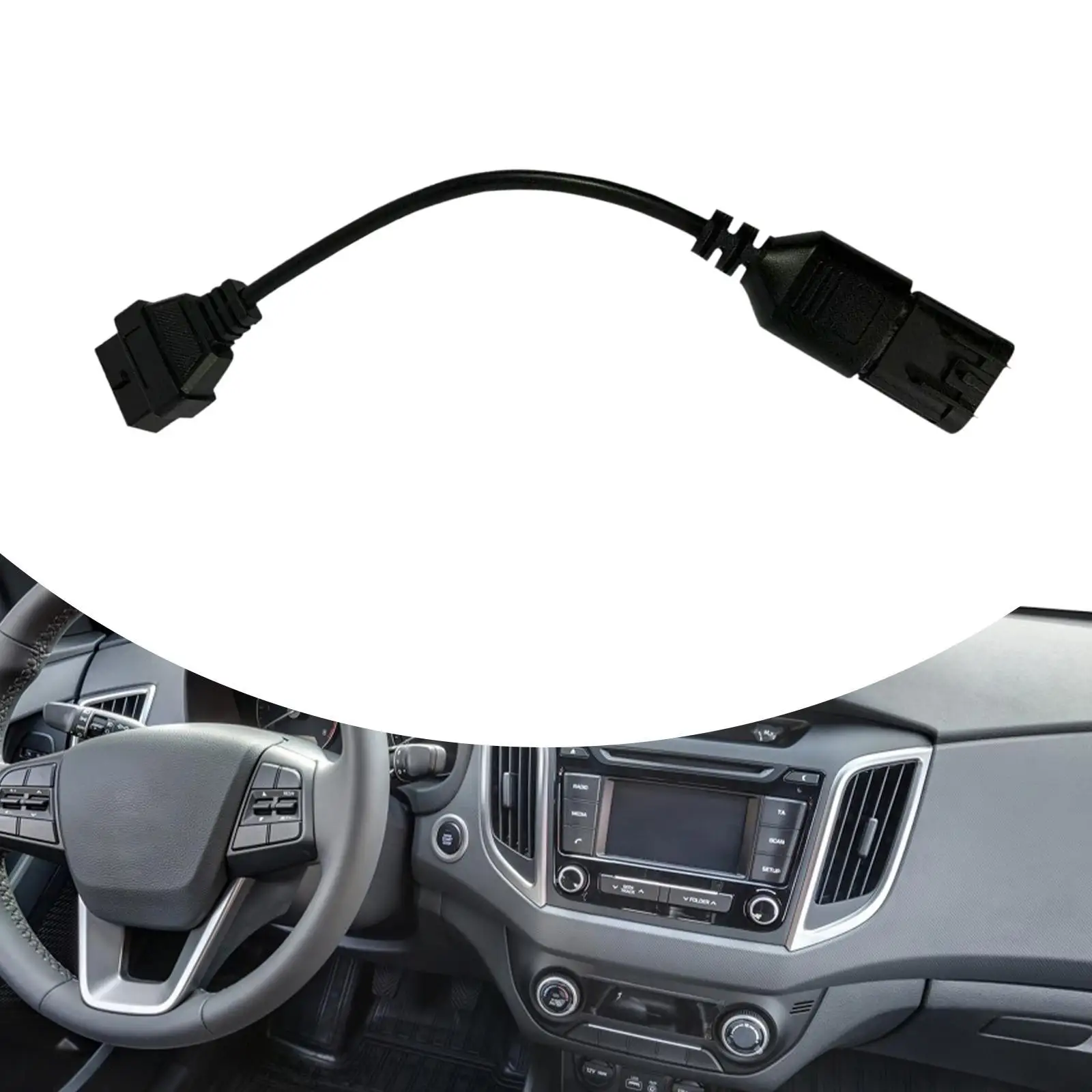 

Diagnostic Tool Adapter OBD2 to 8 Pin Connection Cable Plastic Compact Connector for RZR Ranger General Sportsman ACE Slingshot