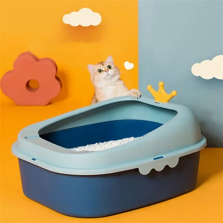 Hot Selling Luxury Semi-Enclosed Big Space Splash Proof Deodorant Detachable Pet Cat Litter Box Toilet Sandbox For Kittens Cats