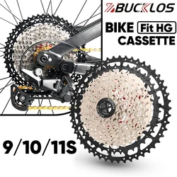 BUCKLOS 9/10/11S MTB Cassette Mountain Bike Freewheel 11-25T 11-28T 11-42T 11-46T 11-50T Bicycle Cassette for HG Hub Bike Parts