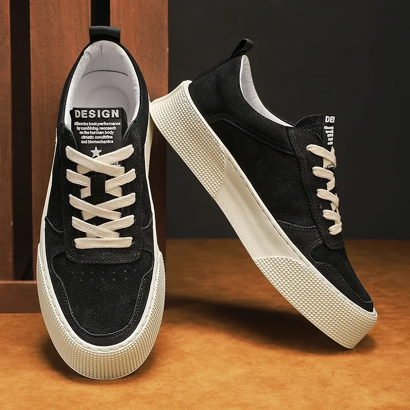 Fipatbu, zapatillas de lona informales para hombre, zapatos deportivos transpirables, calzado masculino de tela negra de moda de corte bajo para mayor comodidad y estilo