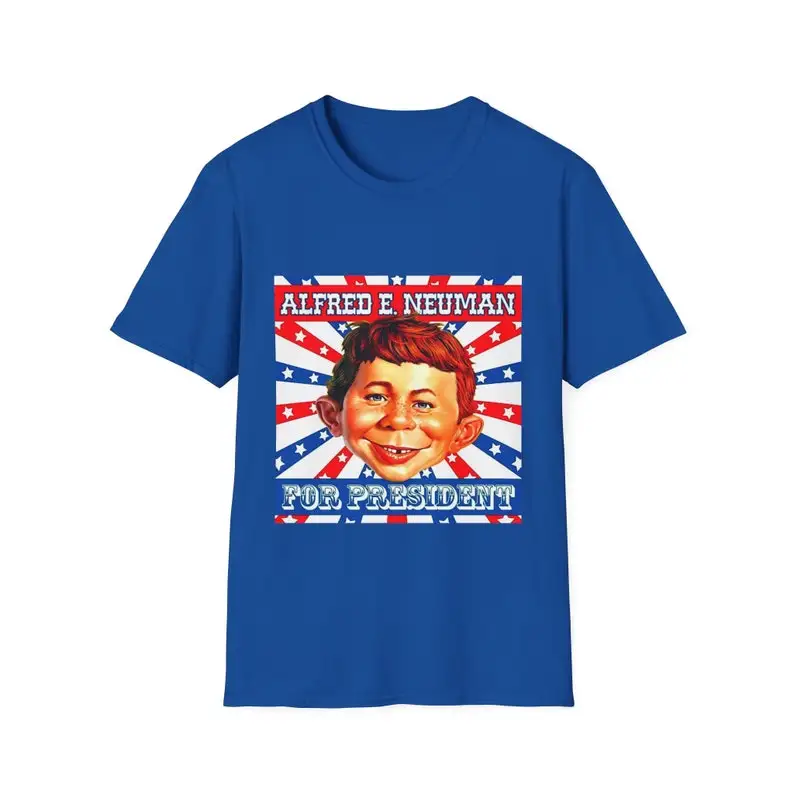 Mad Magazines Alfred E. Neuman Unisex Softstyle T-Shirt Brand New Magazine Shirt!