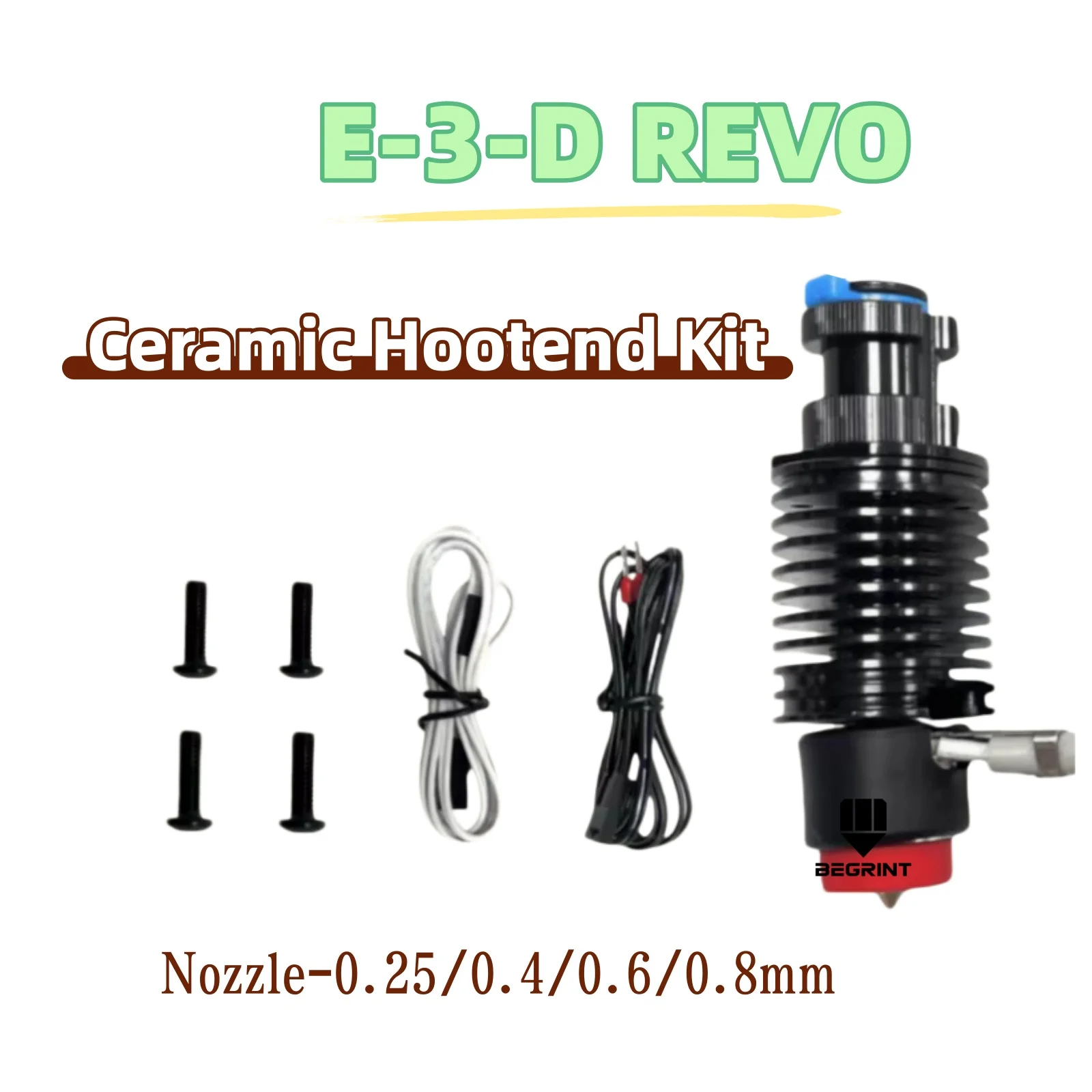 

Upgraded Ceramic Fast Heating Extruder kit For E-3-D Revo Hotend V6 Heatsink Core 104Nt Thermistor for Ender 3 Voron E-3-D Revo