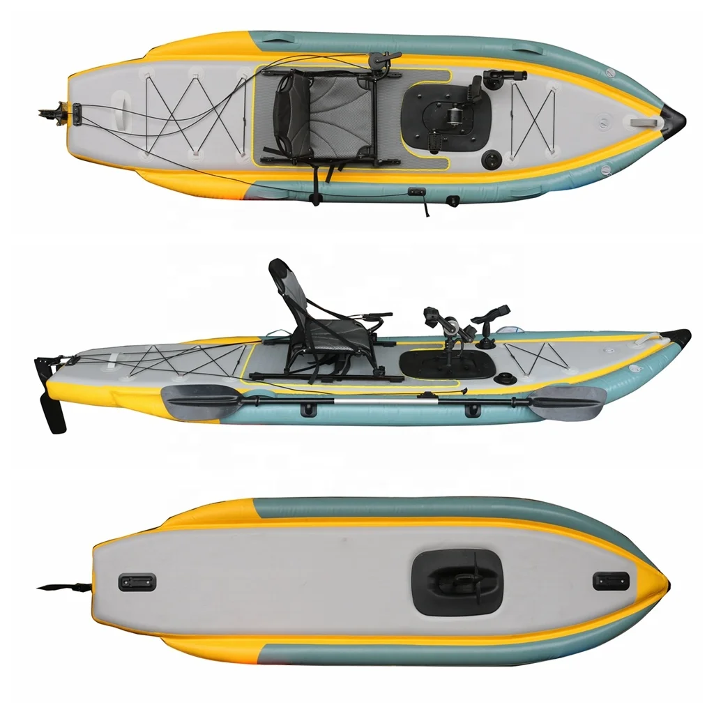 

Vicking 360cm Single Person Pedal Drive Foldable PVC Inflatable Fishing Kayak Custom Kano 3-Year Warranty 3pcs Kayak Sale