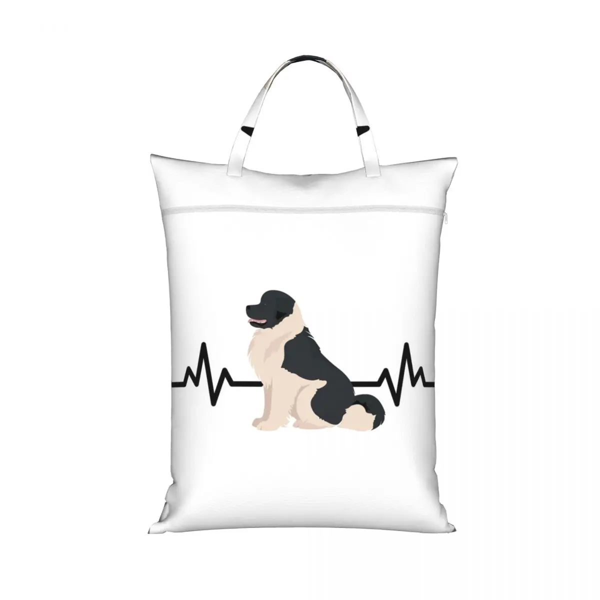 Newfoundland Dog Heartbeat Laundry Collector Folding Laundry Basket Home Organizer Washing Basket Home Organizer