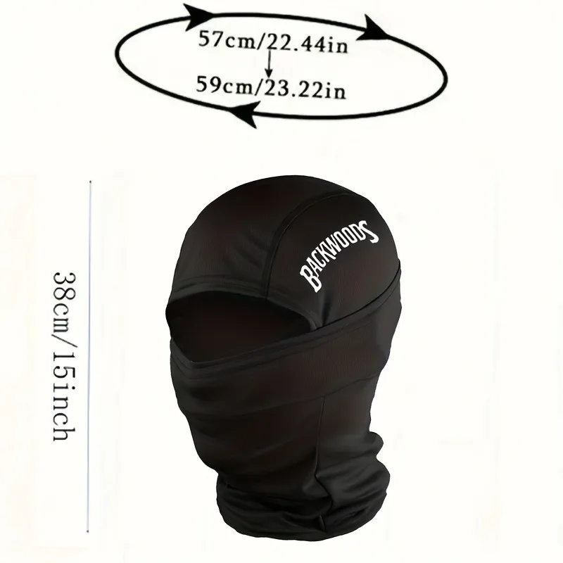 1pc/3pcs optional - BackWOODS printed balaclava hat windproof dustproof breathable - unisex outdoor sports full face mask