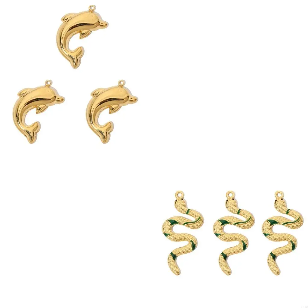 Set of 3 Unqiue Animal Pendants Jewelry Component Animal Jewelry Findings