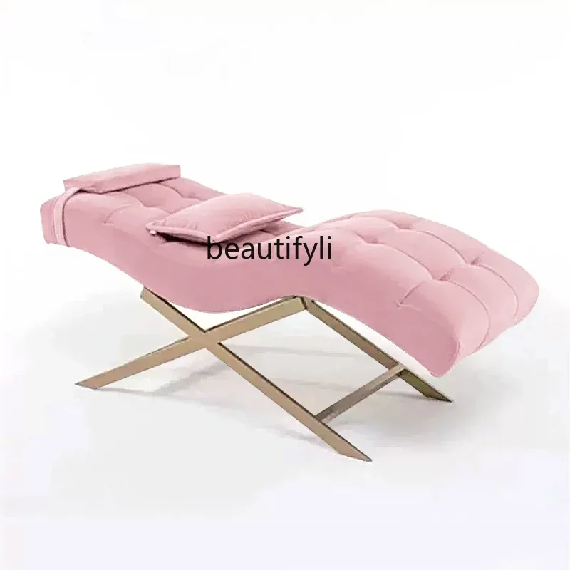 2024 New S-Type Facial Bed Manicure Face Washing Eyelash Tattoo Embroidery Beauty Salon Special Bed