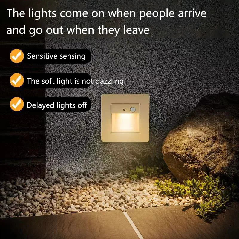 Human body sensing floor lamps, night lamps, wall lamps, step lamps, embedded corridor and staircase LED floor lamps