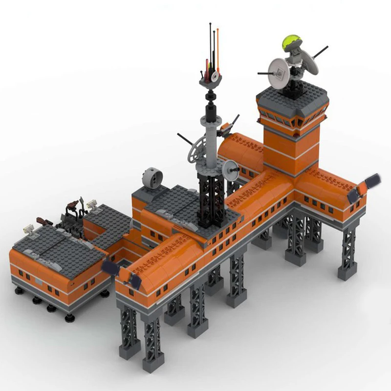 1980 sztuk MOC Arctic Base architektura klocki Model montaż zabawki festiwal dla dzieci prezent