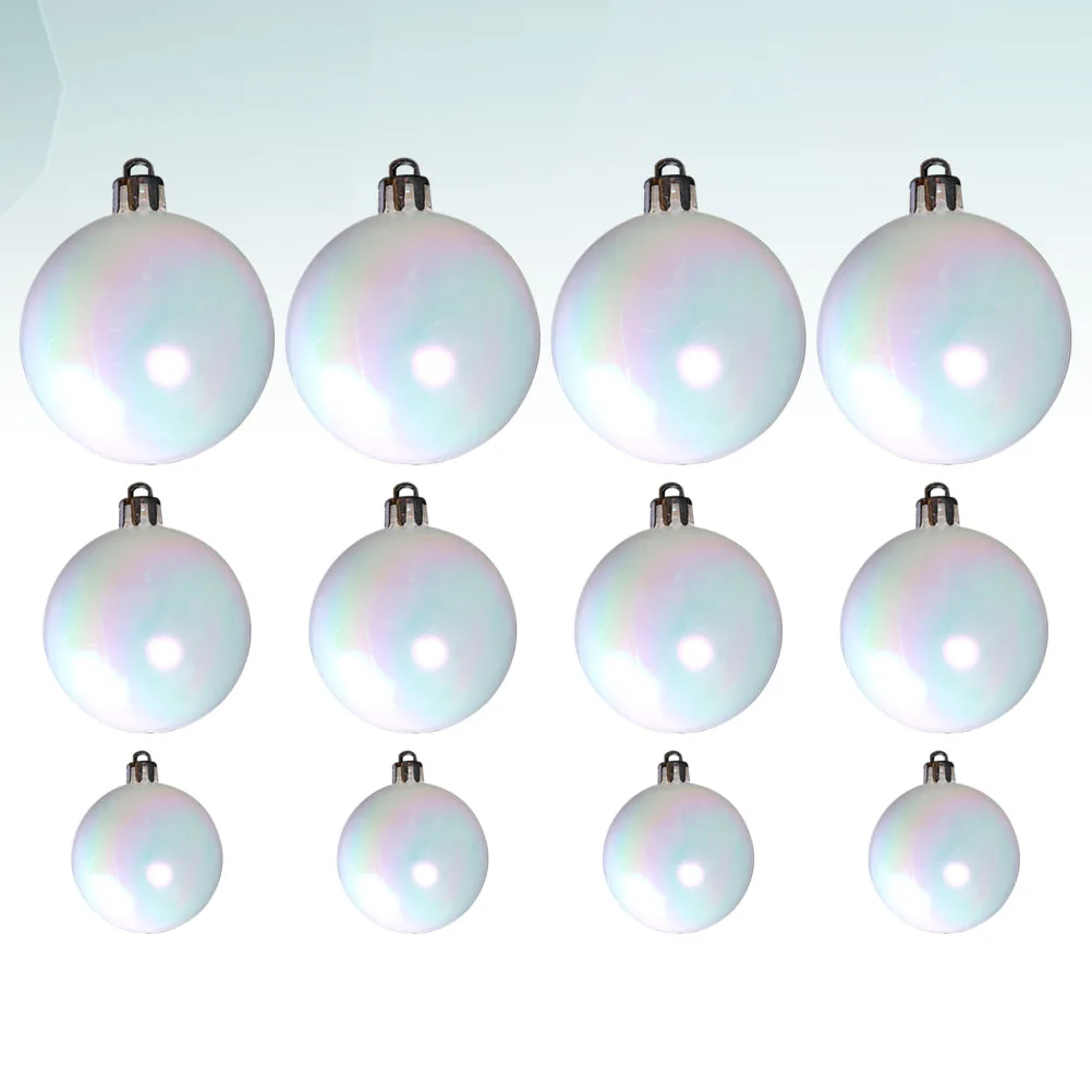 

12 Pcs Cake Ornament Ball Hanging Decor Pendant Christmas Balls Painted for Decoration