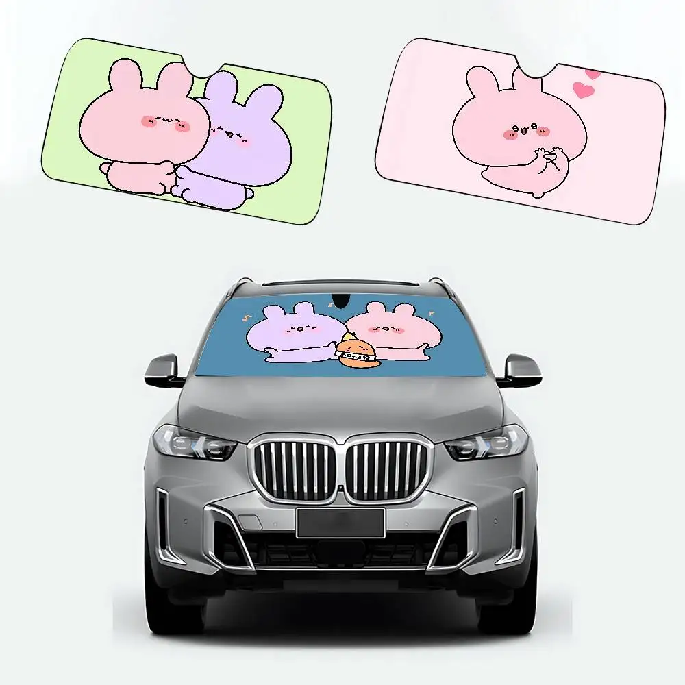 Parasol bonito de dibujos animados A-Asamimichan para coche, cubierta para parabrisas, protección UV, accesorios para visera de coche