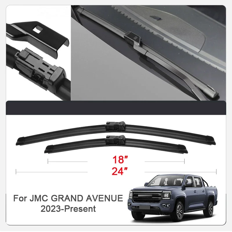 

2PCS Car Blade Front Rubber For FONTON TUNLAND G7 V9 JMC GRAND AVENUE VIGUS 2020-2026 Windshield Wiper Auto Cleaning Accessory