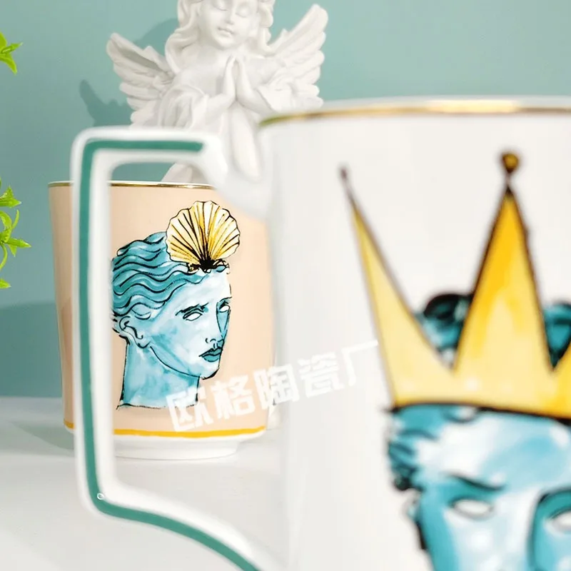 

Retro Bone China Mug Vintage Inspired Porcelain Cup for Home Office or Gift with Nostalgic Aesthetic