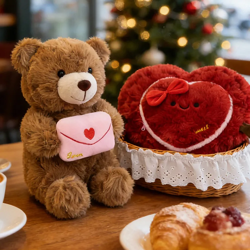 

Плюшевая игрушка-медведь Love Hug, милый подарок для пары, романтическая мягкая игрушка на День святого Валентина для подруги, кукла-компаньон для детей