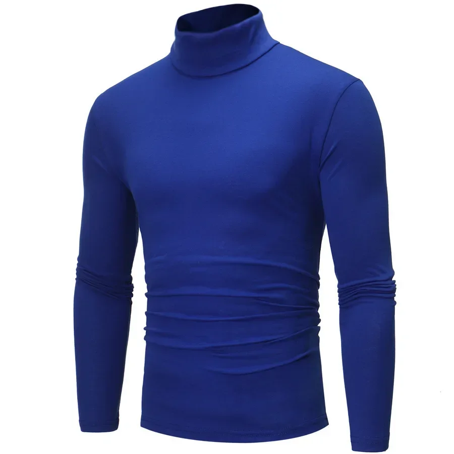 Thermal Underwear Tops Men Winter Clothes Thermal Shirt Autumn Men\'s Winter Tights High Neck Thin Slim Fit Long Sleeve T-shirt