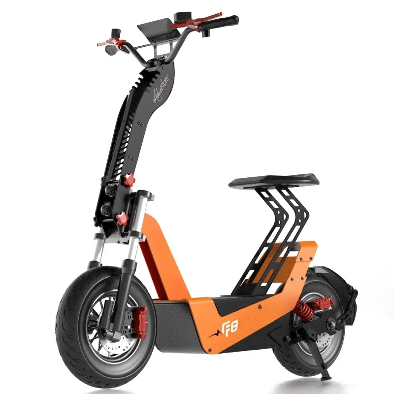 

Off-road electric scooter 6000W60V seat lithium battery one second folding double shock absorption